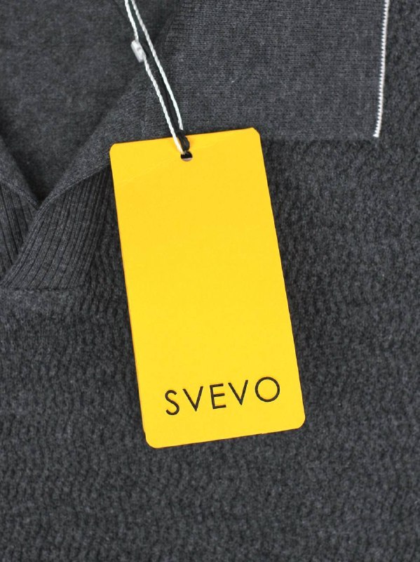 Мужское трикотажное поло SVEVO хлопок графит V‑вырез Svevo фото 6
