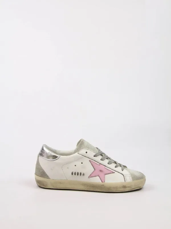 Женские кеды Golden Goose Super‑Star белые с розовой звездой Golden Goose фото 2
