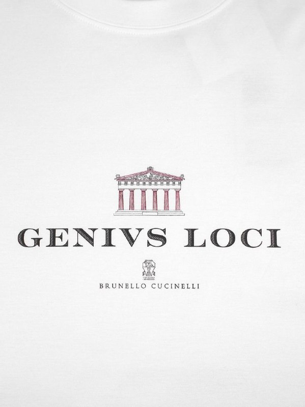 Мужская футболка Brunello Cucinelli белая с принтом, хлопок Brunello Cucinelli фото 4