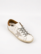 Кеды женские Golden Goose Super‑Star белые кожаные с серебристой звездой и контрастной пяткой Golden Goose фото 5