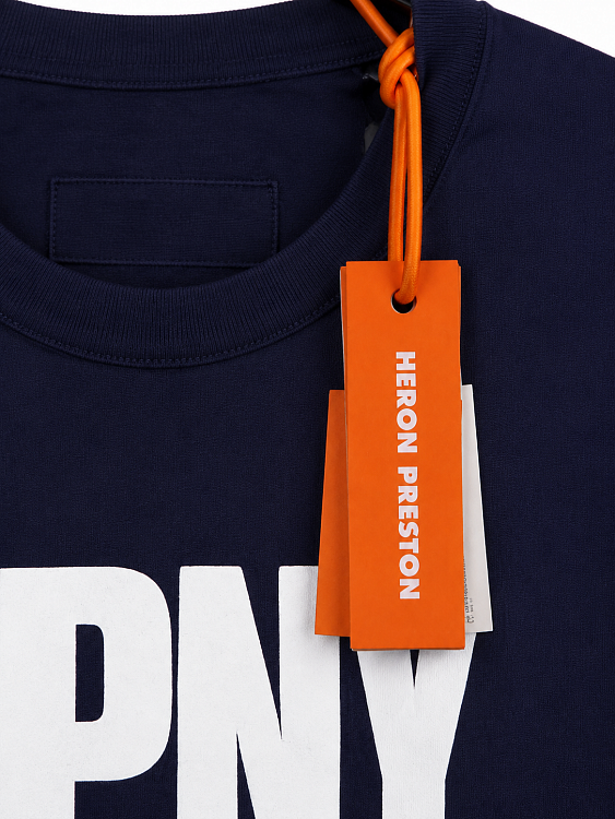 Мужская футболка Heron Preston "HPNY" темно-синяя из хлопка Heron Preston фото 5