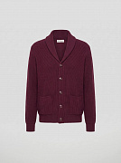 Мужской кардиган Brunello Cucinelli бургунди, хлопок