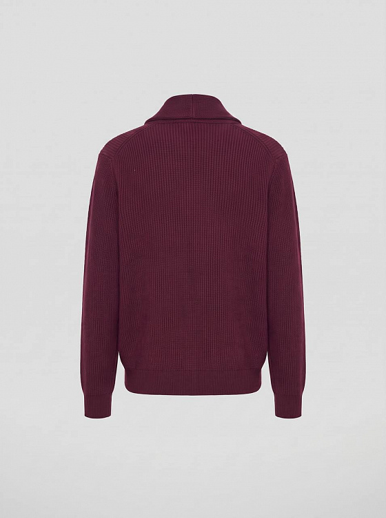 Мужской кардиган Brunello Cucinelli бургунди, хлопок Brunello Cucinelli фото 2