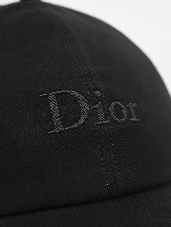 Мужская бейсболка Dior черная, хлопок Dior фото 3