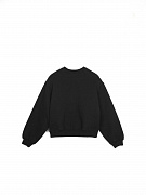 Женский свитшот Alexander Wang черный свободного кроя, хлопок — вид сзади