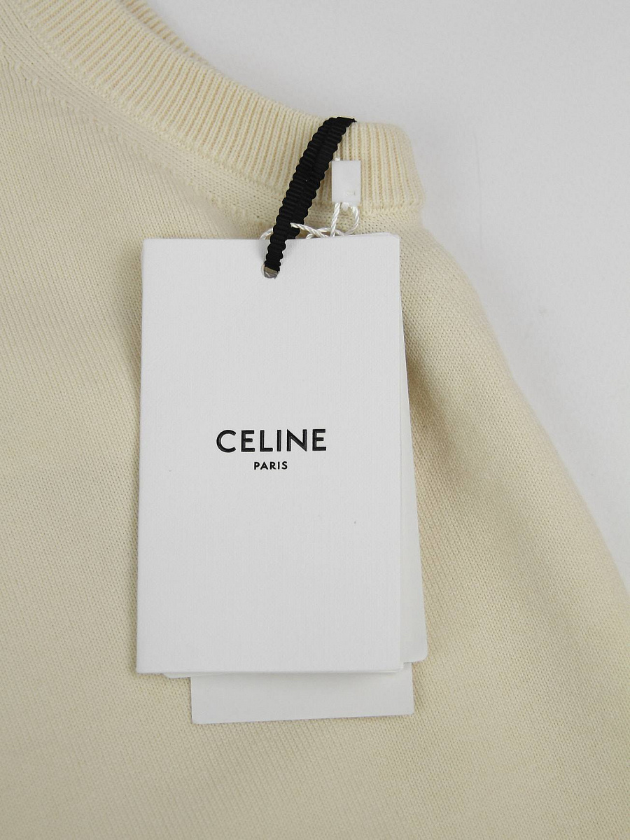 Женская майка Celine молочная из тонкой шерсти Celine фото 6