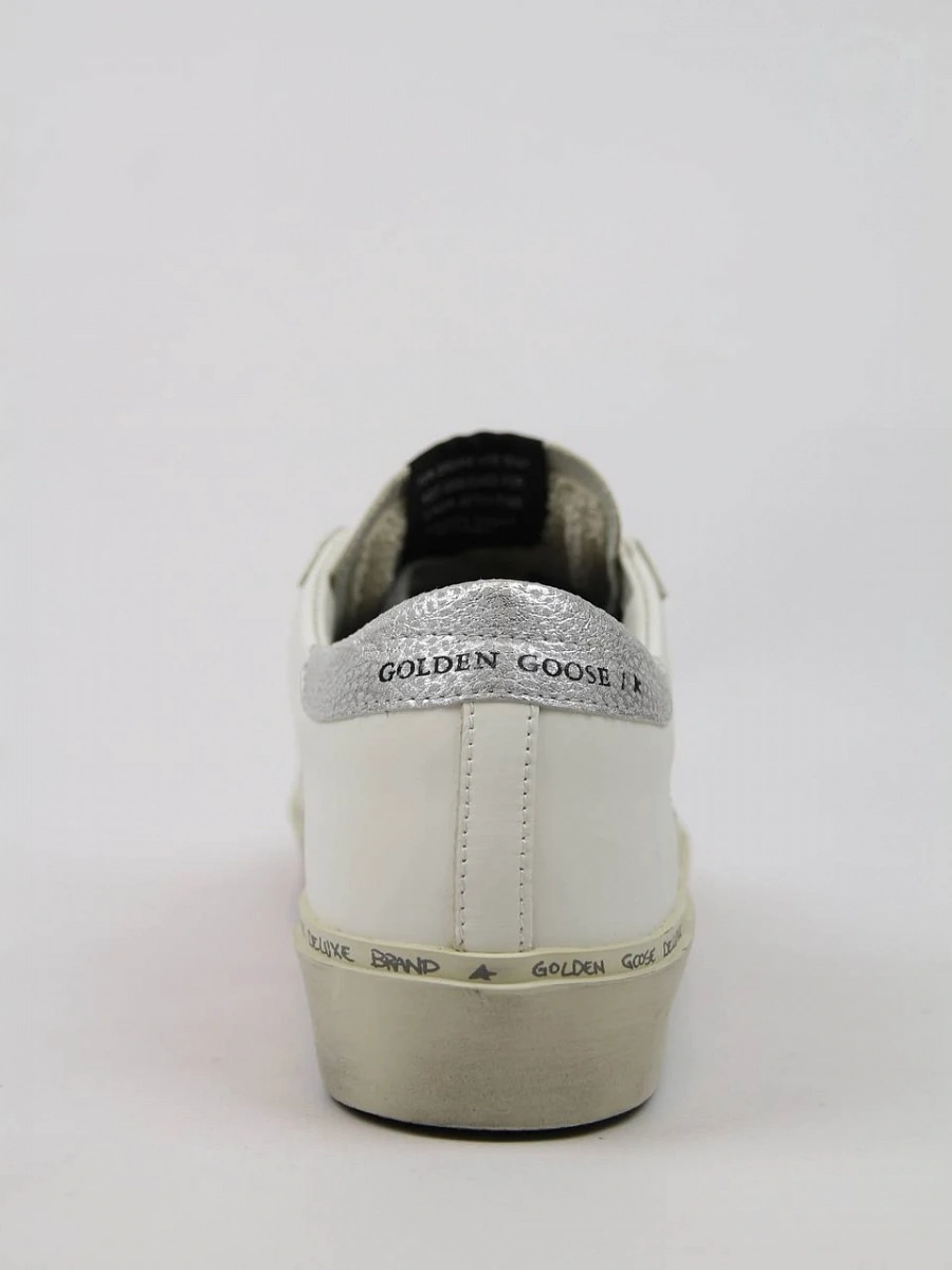 Женские кеды Golden Goose Hi Star белые с серебром Golden Goose фото 4