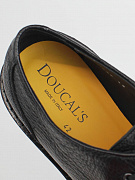 Мужские туфли дерби Doucal's черные с мехом, кожа — фирменная стелька Doucal's
