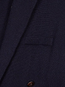 Мужской двубортный блейзер Brunello Cucinelli темно‑синий, кашемир Brunello Cucinelli фото 4