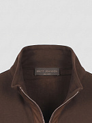 Мужской спортивный костюм Brett Johnson с отделкой из телячьей кожи коричневый, хлопок/кашемир BRETT JOHNSON фото 3