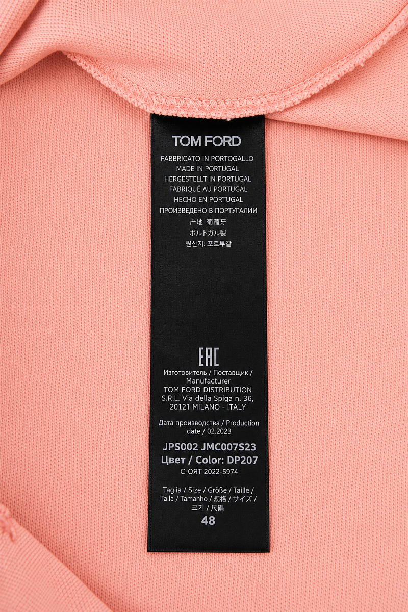Мужское поло Tom Ford розовое, хлопок Tom Ford фото 6