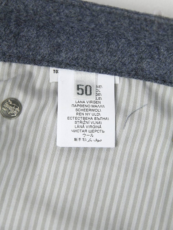 Мужские шерстяные брюки Brunello Cucinelli серо‑синие Brunello Cucinelli фото 8