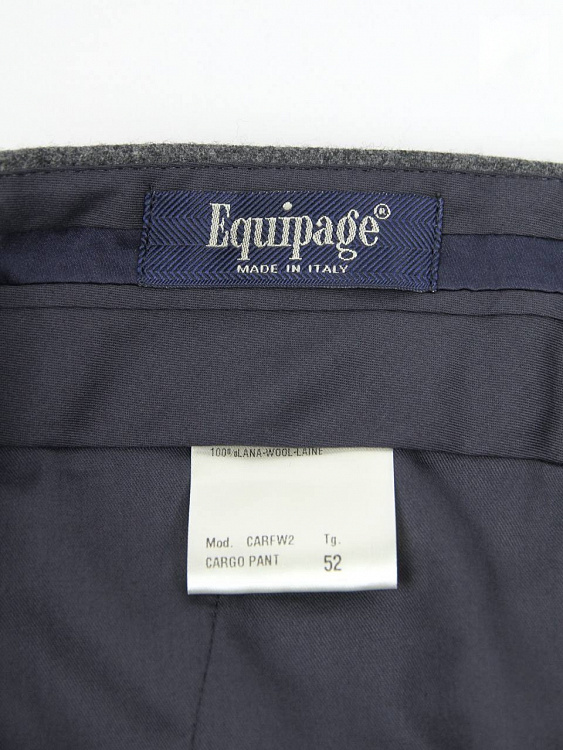 Мужские брюки карго Equipage серые, шерсть Equipage фото 9