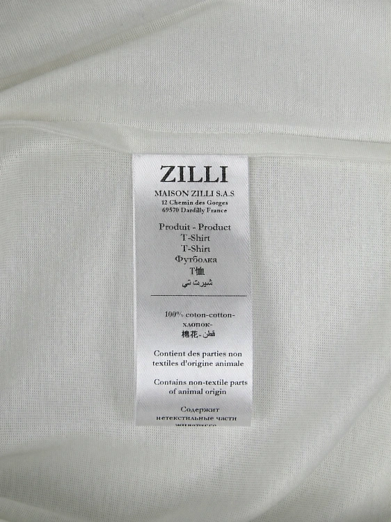 Мужская футболка Zilli белая с принтом, хлопок Zilli фото 8