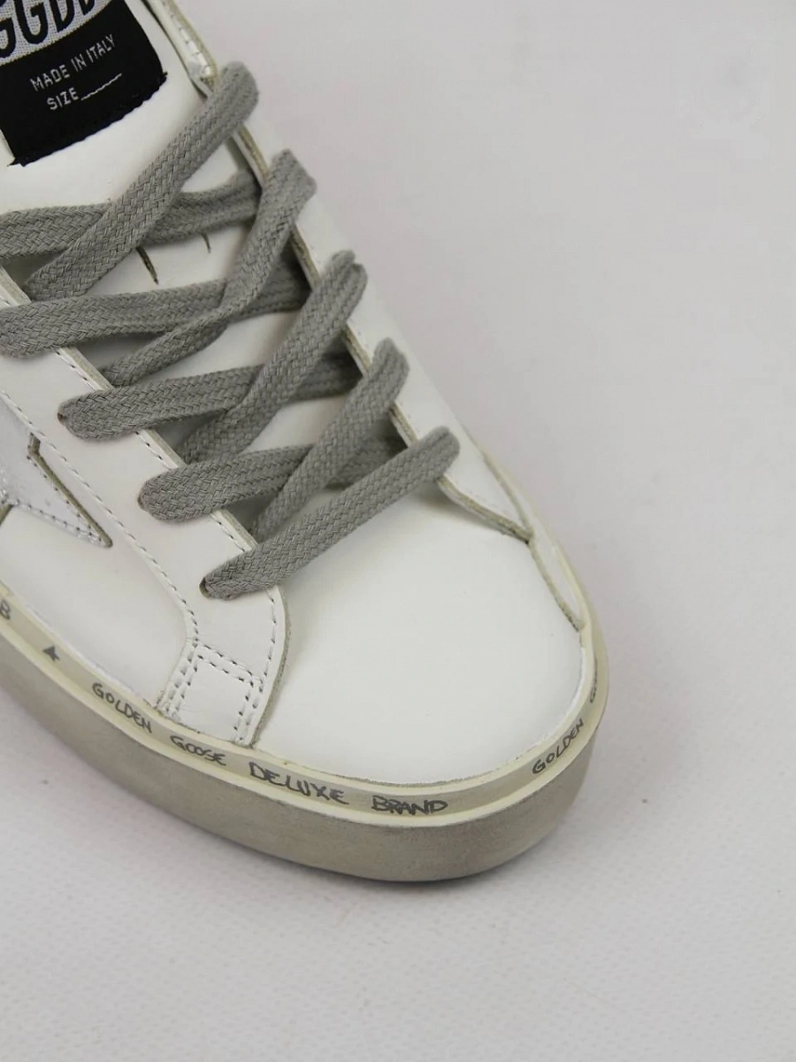 Женские кеды Golden Goose Hi Star белые с серебром Golden Goose фото 6