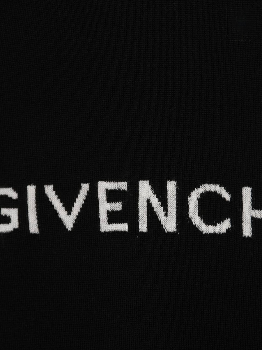Мужской джемпер Givenchy темно-синий, шерсть — принт Givenchy