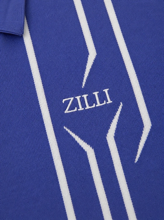 Мужское поло Zilli синее на молнии Zilli фото 4