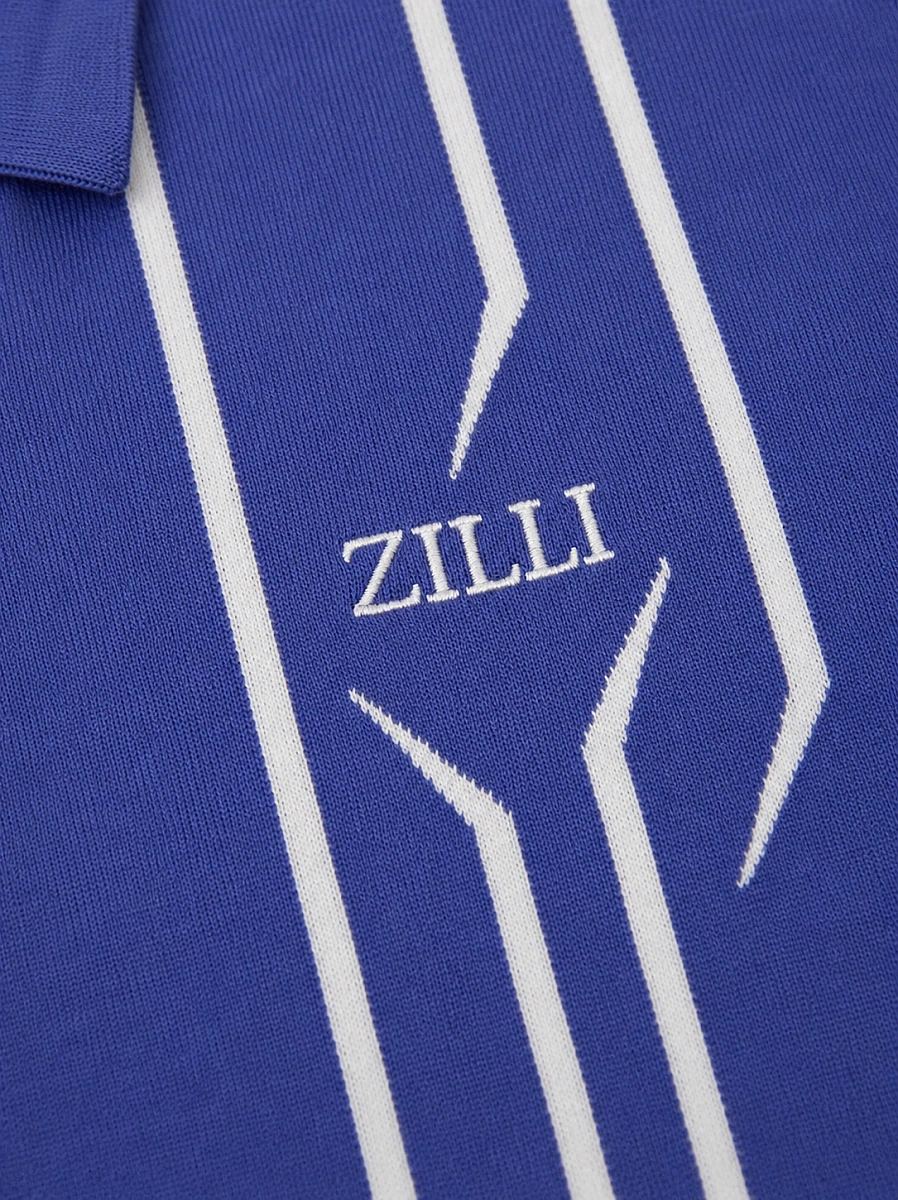 Мужское поло Zilli синее на молнии Zilli фото 4