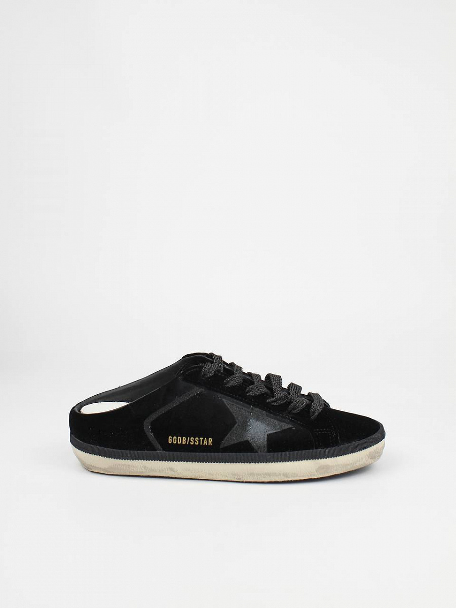 Женские кеды‑мюли Golden Goose SuperStar черные, велюр/кожа Golden Goose фото 2