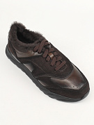 Мужские утепленные кроссовки Santoni Innova коричневые, кожа/шерсть Santoni фото 3