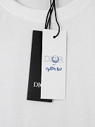Мужская футболка Dior x Hylton Nel белая из хлопка — фирменная бирка dior