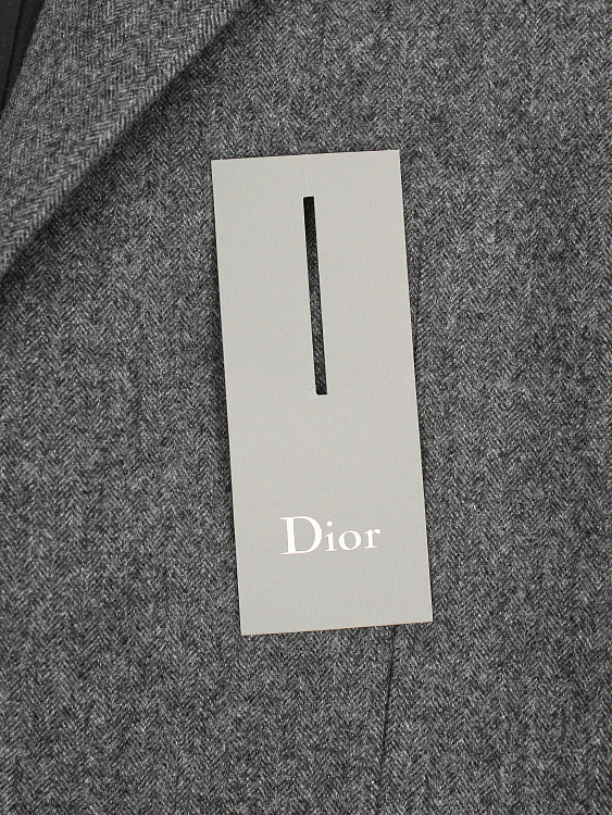 Мужской однобортный пиджак Dior графитовый, шерсть Dior фото 8