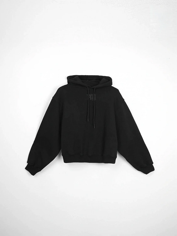 Женское худи Alexander Wang черное, хлопок