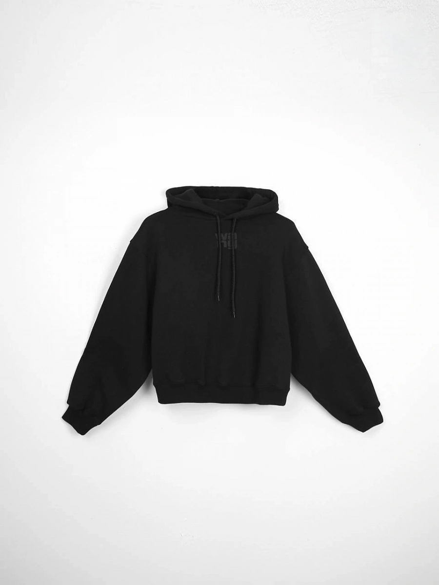 Женское худи Alexander Wang черное, хлопок