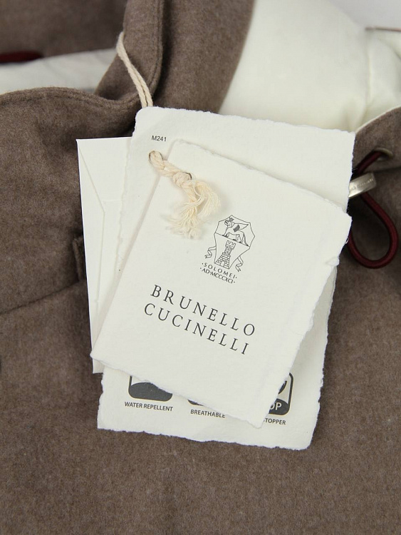Мужской пуховый жилет Brunello Cucinelli коричневый, шерсть Brunello Cucinelli фото 6