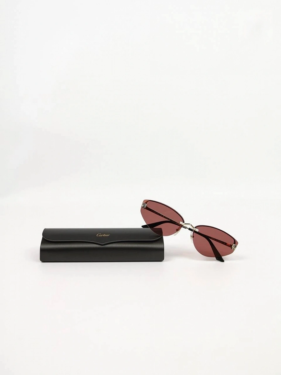 Солнцезащитные очки Cartier CT0431S 004 золотые с красными линзами Cartier фото 5