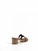 Босоножки женские Hermes Oasis коричневые кожаные с культовым вырезом H Hermes фото 3