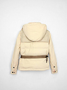Женский пуховик Moncler Grenoble Tetras из микровельвета молочный Moncler фото 2