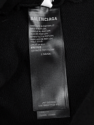Худи мужское Balenciaga чёрное оверсайз хлопковое с капюшоном и принтами Balenciaga фото 7