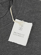 Мужская футболка Brunello Cucinelli графитовая с принтом, хлопок Brunello Cucinelli фото 4