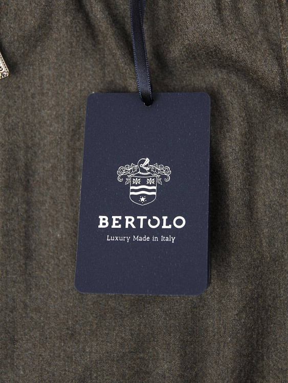 Мужские брюки Bertolo коричневые с поясом на резинке, шерсть/кашемир Bertolo фото 6