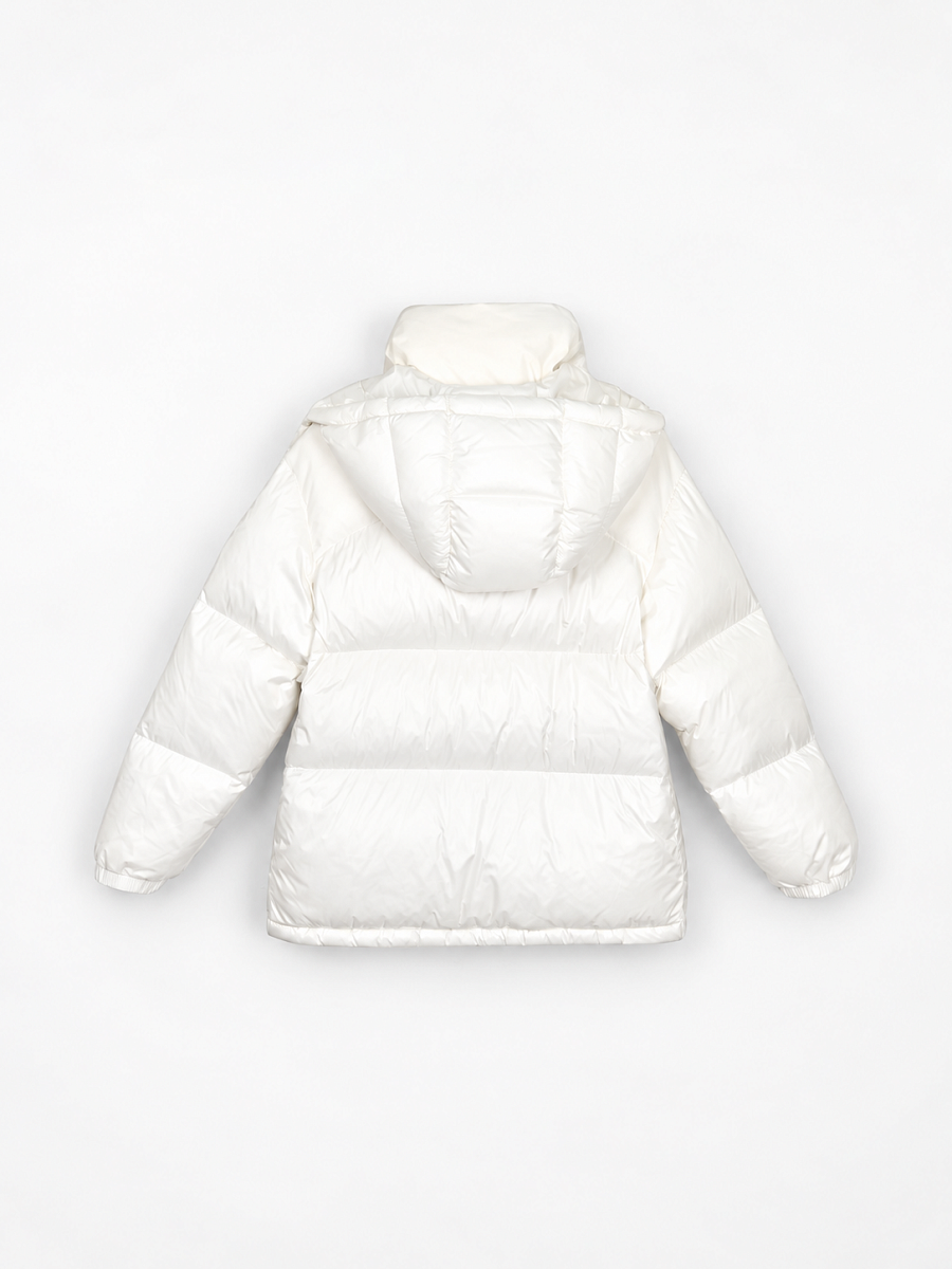 Женский пуховик Moncler Meandre с капюшоном белый Moncler фото 2