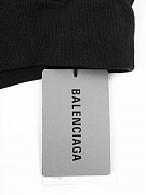Худи мужское Balenciaga чёрное оверсайз хлопковое с капюшоном и принтами Balenciaga фото 5