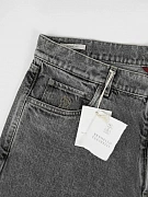 Мужские джинсы Brunello Cucinelli Iconic Fit серый деним — передний карман