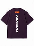 Мужская футболка Heron Preston «HP Wing» фиолетовая из хлопка — вид сзади