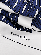 Женский шелковый платок Dior темно-синий/белый Dior фото 2