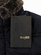Мужской бомбер-пуховик MooRer FANTONI OSL темно-синий — фирменная бирка MooRER