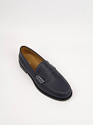Мужские мокасины Dior Granville темно-синие, кожа — вид сверху
