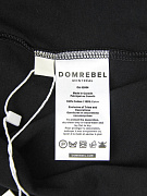 Мужская футболка Domrebel черная, хлопок — бирка с составом и уходом