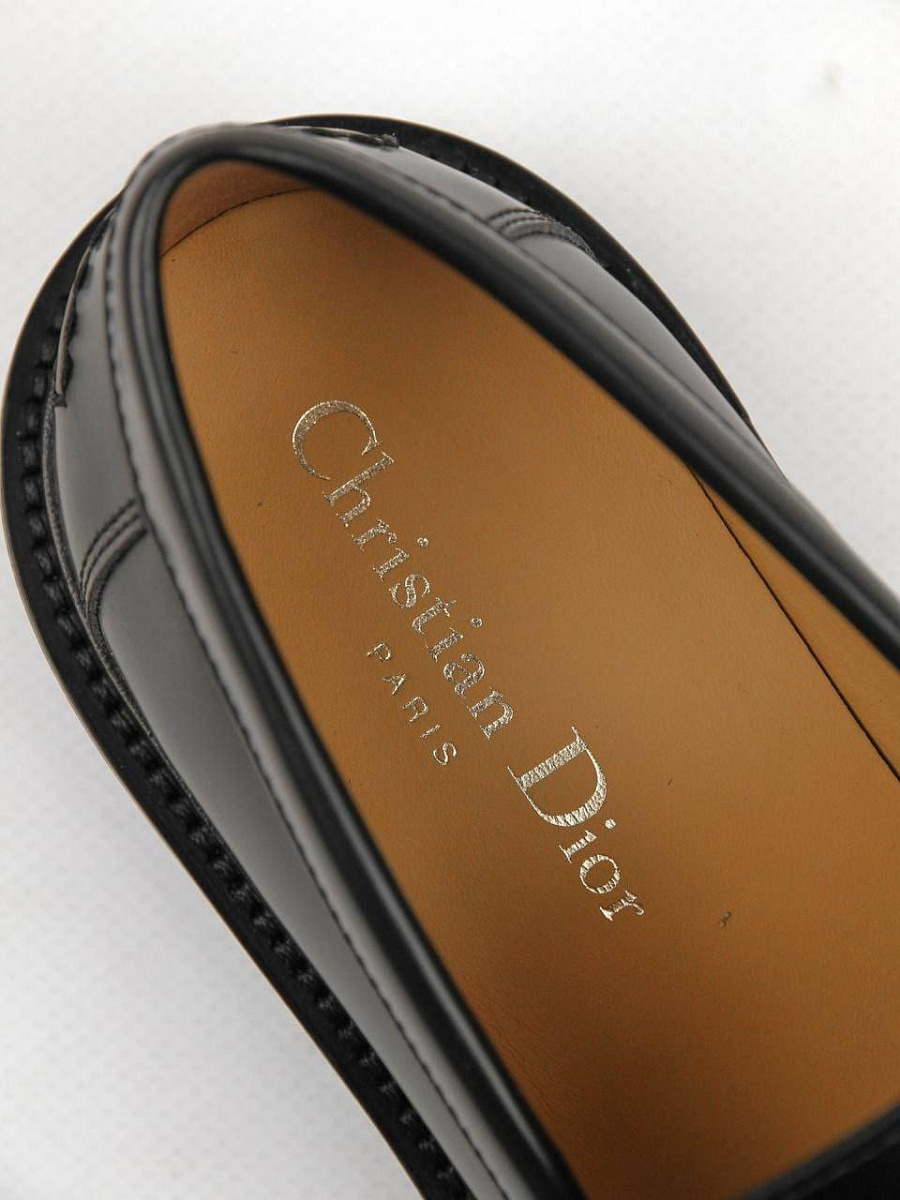 Женские лоферы Dior Boy черные, кожа — фирменная стелька Dior