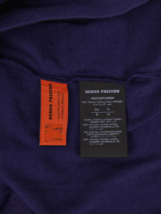 Мужская футболка Heron Preston «HP Wing» темно-синяя из хлопка Heron Preston фото 7