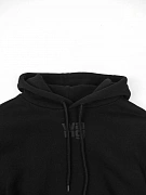 Женское худи Alexander Wang черное, хлопок — капюшон и логотип