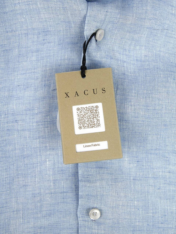 Мужская рубашка Xacus голубая, лен Xacus фото 5