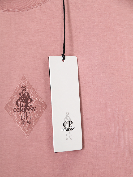 Мужская футболка C.P. Company пыльно-розовая, хлопок C.P. Company фото 5