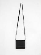 Сумка‑кошелёк женская Hermès Cinhetic To Go Mini чёрная (натуральная кожа) — вид сзади