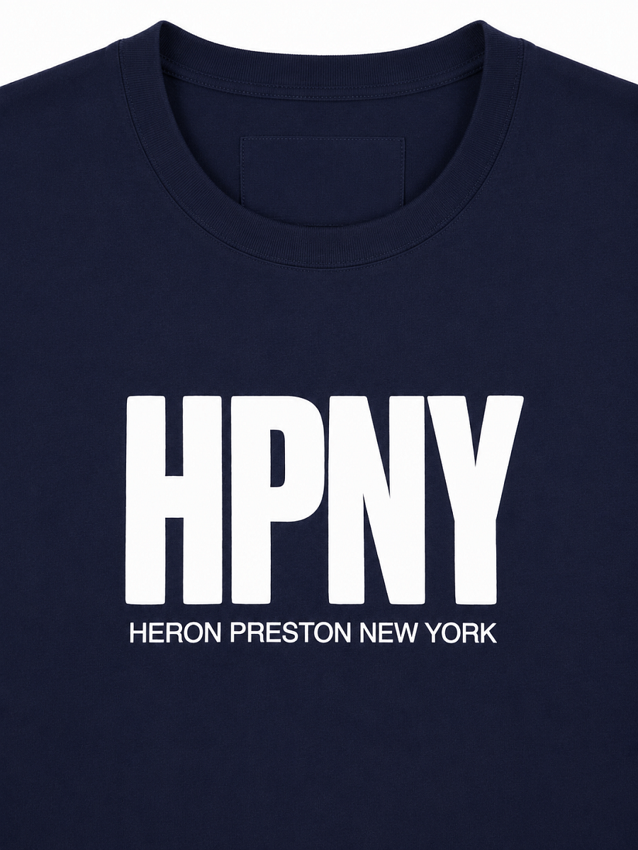 Мужская футболка Heron Preston "HPNY" темно-синяя из хлопка Heron Preston фото 3